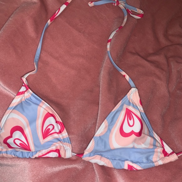 Host Pick SHEIN SIZE M Y2k multicolored Heart halter bikini top - Picture 3 of 4
